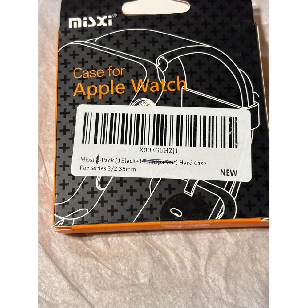 misxi Apple Watch Case for Series 3/2 38mm 1- Pack Black Hard Cover